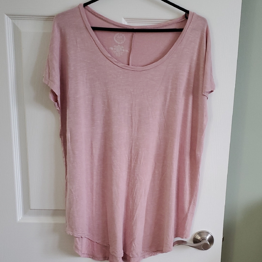 Casual Pink Short Sleeve Tee